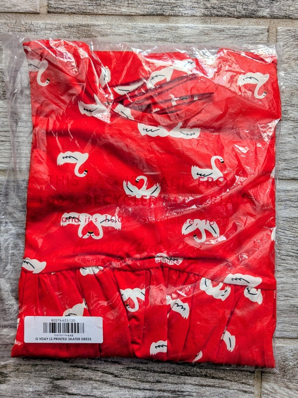 Hanna Andersson NWT 6-7 Swan 🦢 Long Sleeve Skater Dress